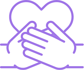 Icona mani sul cuore