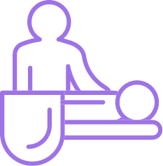 Icona fisioterapia esercizio terapeutico